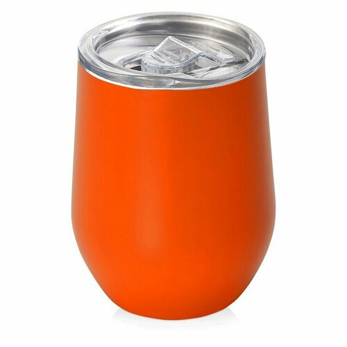 Термокружка вакуумная Sense Gum, непротекаемая крышка, 370 мл, цвет оранжевый. Подходит для декорирования, нанесения печать и логотипа.