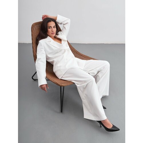 Пиджак Модный Дом Виктории Тишиной, размер XL, белый рубашка модный дом виктории тишиной размер xl белый