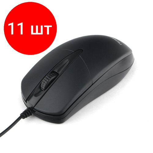 комплект 2 штук мышь компьютерная гарнизон gm 780g игровая черн rgb 1 5м 18712 Комплект 11 штук, Мышь компьютерная Гарнизон GM-220, USB, черный, 1000dpi (16881)