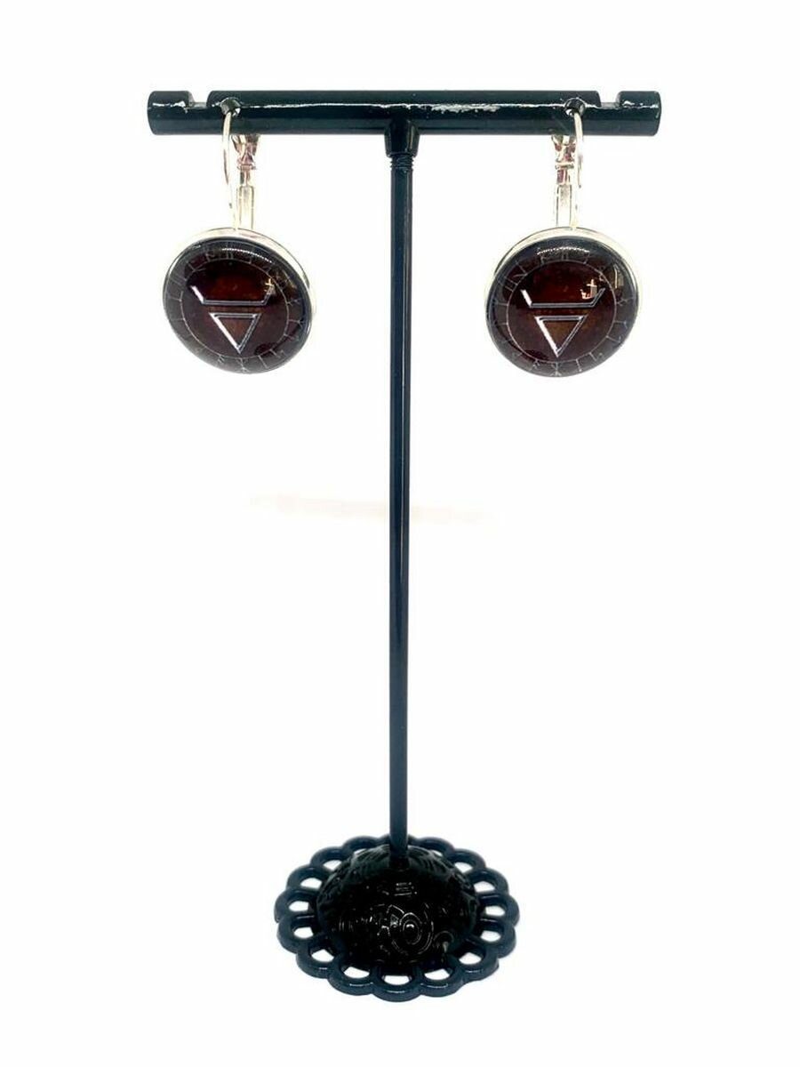 Серьги Вербица, размер 30 мм, серебряный — фото 1