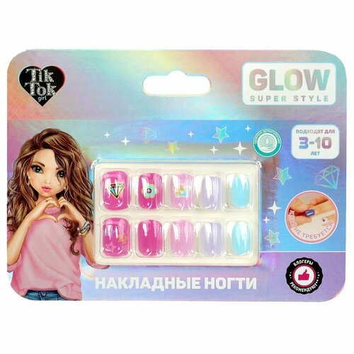 Накладные ногти в наборе для девочек TIK TOK GIRL 98009-TTG сумка шоппер tik tok тик ток 3
