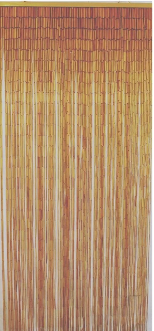 "Бамбук" - золотистые шторы на дверной проем 60*185 см