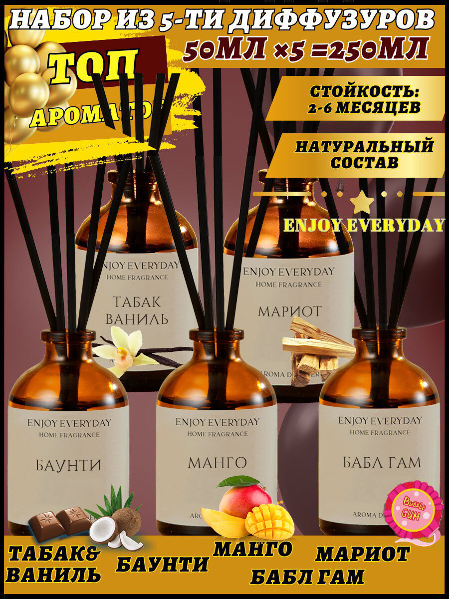 Набор ароматических диффузоров Enjoy Everyday 5 штук