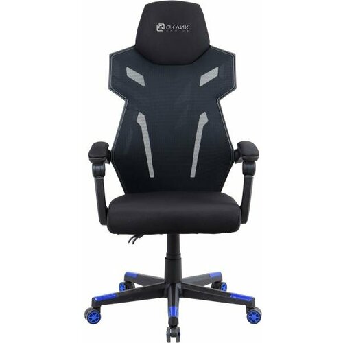 Кресло для геймеров Oklick 111G чёрный синий 13355₽