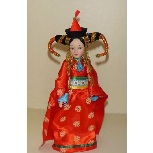 кукла коллекционная девушка в праздничном костюме Кукла коллекционная в монгольском праздничном костюме
