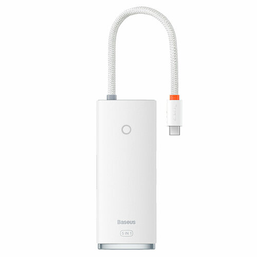 USB HUB разветвитель BASEUS Lite Series 5 в 1 Type-C m - 3xUSB30 Type-C PD 4K HDMI белый 420700₽