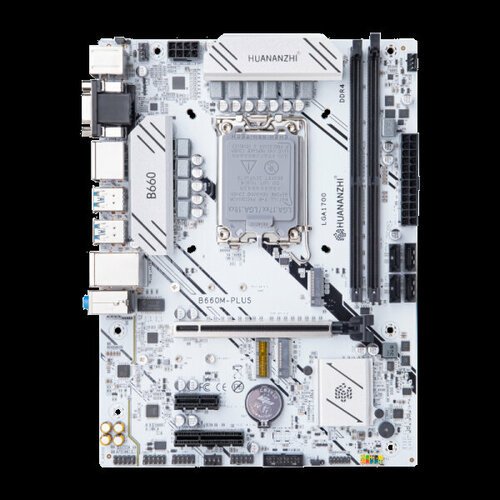 Материнская плата HUANANZHI B660M-PLUS (Socket1700, B660, mATX,2DDR4,2M.2, PCI-E16, PCI-E,4SATA3, VGA,2HDMI, DP, PC3600)