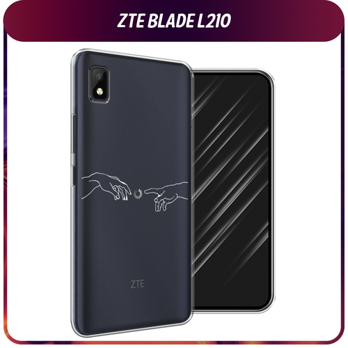 Силиконовый чехол на ZTE Blade L210 / ЗТЕ Блэйд Л210 Загрузка творения, прозрачный матовый силиконовый чехол на zte blade l210 зте блэйд л210 пальмовые ветви арт черный