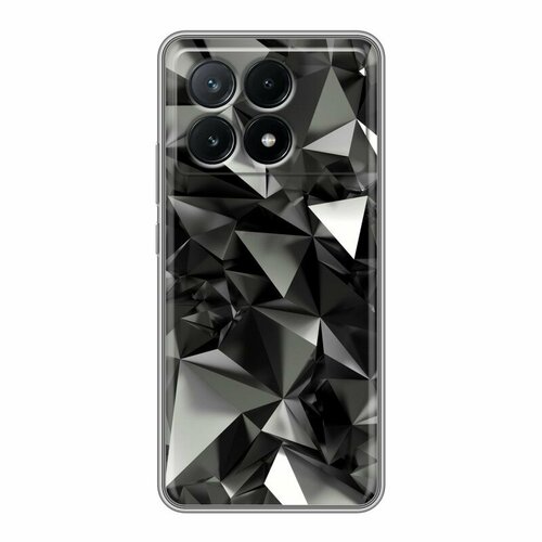мобильный телефон xiaomi poco x6 pro 5g 12 512gb grey серый global version Дизайнерский силиконовый чехол для Поко Х6 Про 5Ж / Xiaomi Poco X6 Pro 5G Черные кристаллы