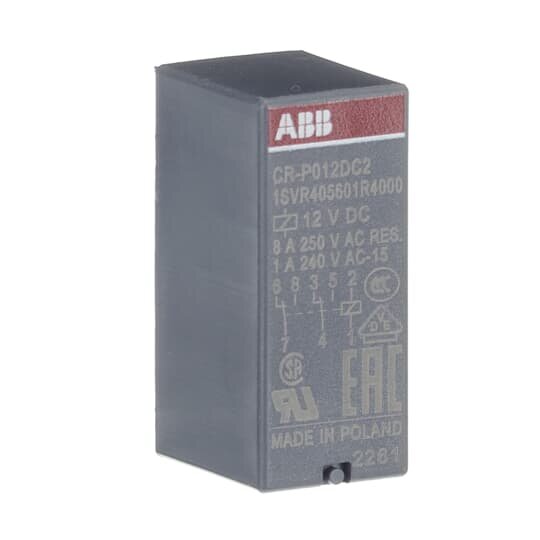 CR-P012DC2 Реле 2ПК 8А 12B DС ABB, 1SVR405601R4000