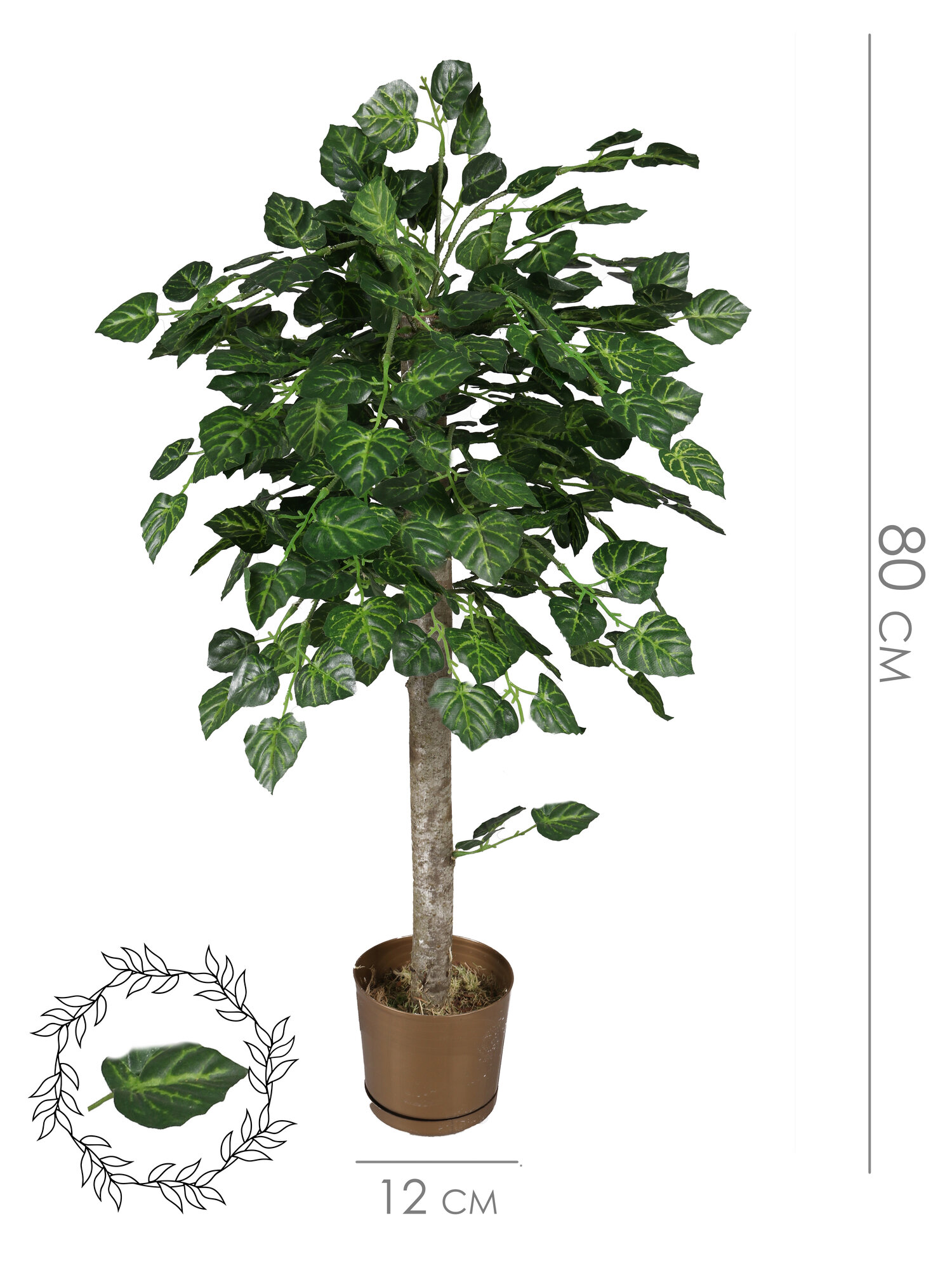 Искусственная береза Holodilova, декоративный элемент, бонсай, в горшке