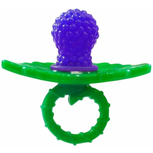 Прорезыватель для зубов Ягодка-пустышка, первая игрушка для малышей, детский силиконовый грызунок, массажер для десен, цвет фиолетовый