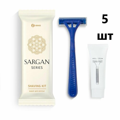 Набор бритвенный Sargan 5 шт флоу-пак 369₽
