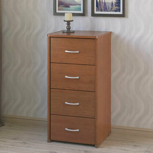 Комод узкий с 4 ящиками 460х448х942 мм МагМебель Квант-40 вишня 11200₽