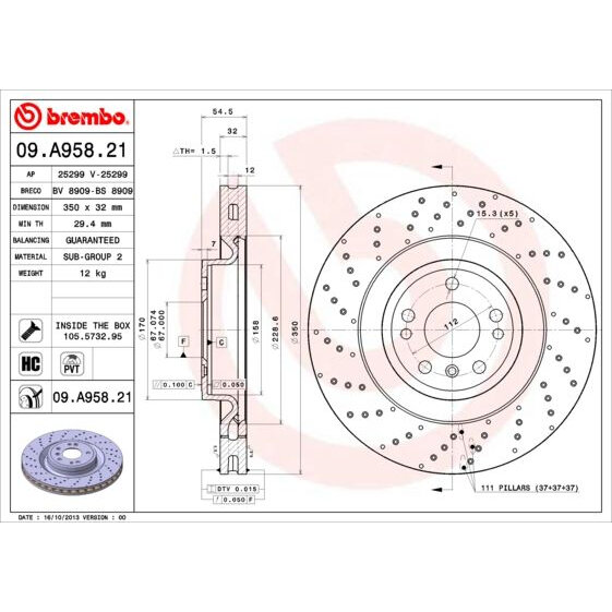 Тормозной диск Brembo - фото №6