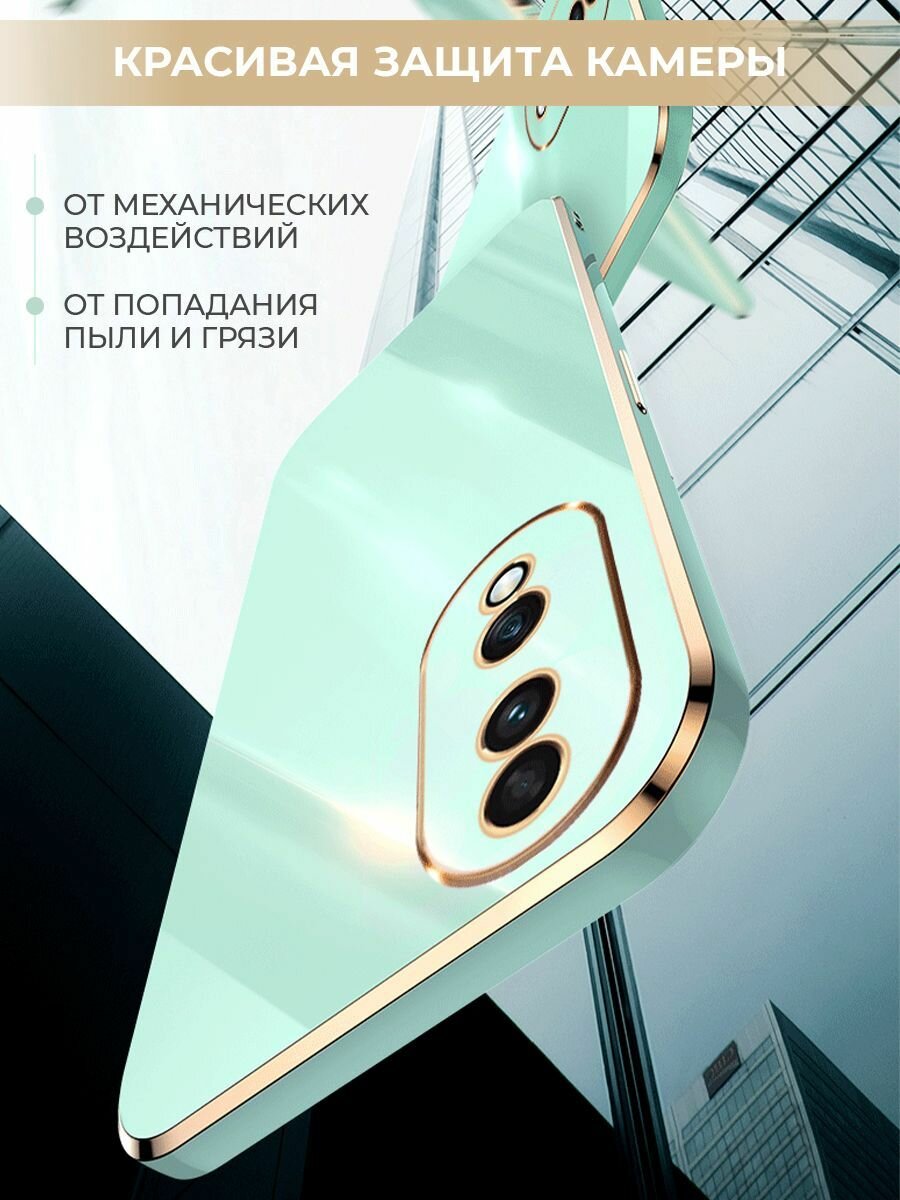 Чехол на Honor 70 противоударный силиконовый бампер для Хонор 70 с защитой камеры Черный — фото 1