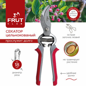 Секатор цельнокованый FRUT Club