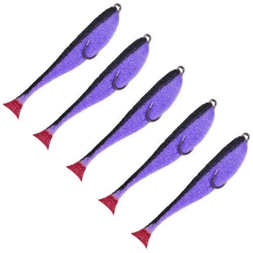 Поролоновые рыбки Контакт Незацепляйка 7см фиолетово-черная 5 шт.