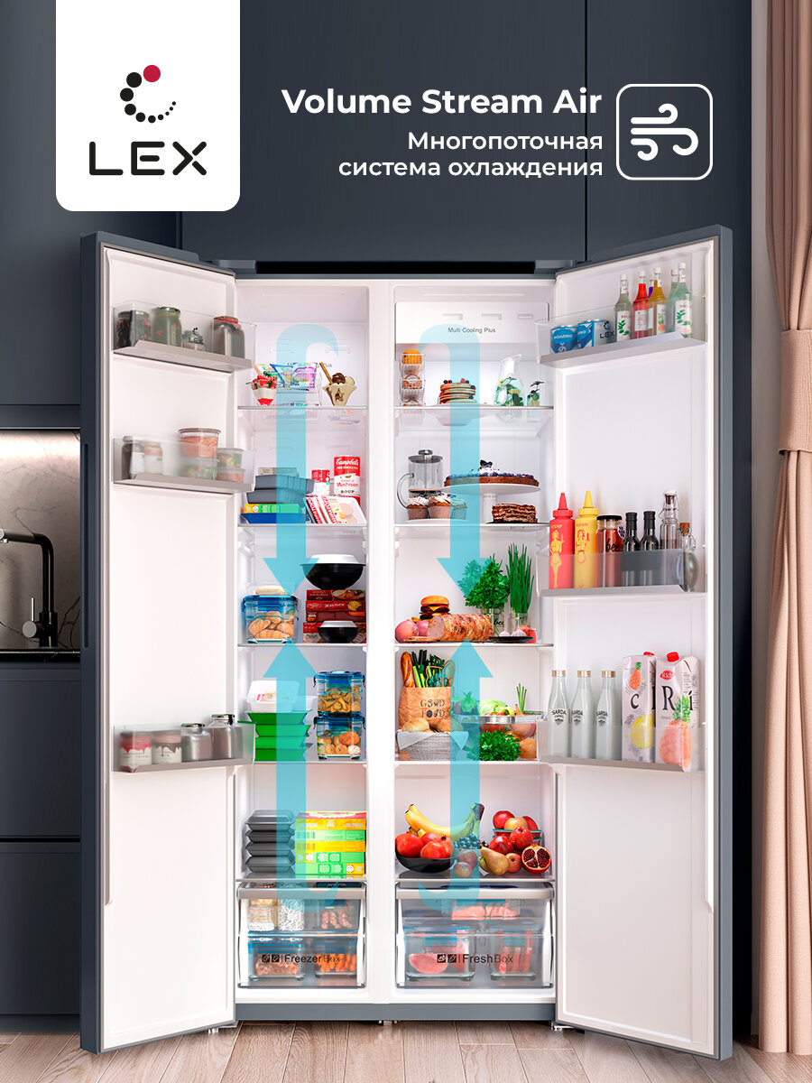 Отдельностоящий двухкамерный холодильник LEX - фото №2