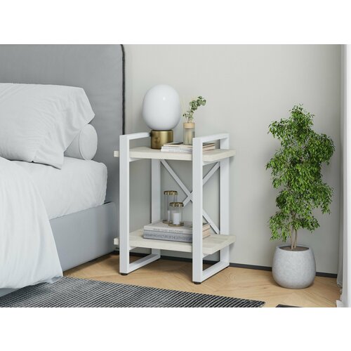 Тумба прикроватная Айсберг Лофт 40 белыйдуб крафт белый 4790₽