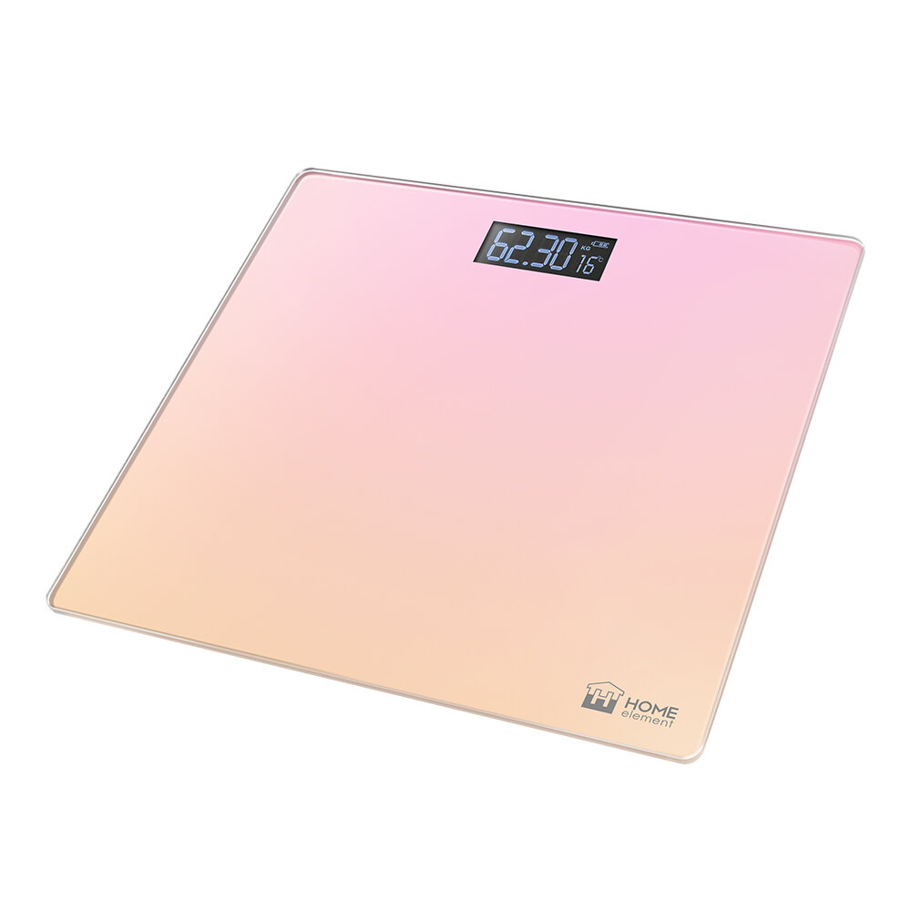 HOME ELEMENT HE-SC906 {new} оранжево-розовый весы напольные сенсор встроенный термометр