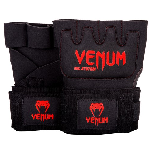 Гелевые бинты боксерские Venum Gel Kontact Black/Red (One Size) бинты боксерские venum kontact 2 5m red one size
