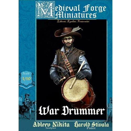 А-013 Барабанщик бюст масштаб 1/10 Medieval Forge Miniatures