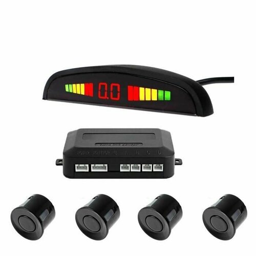 Парковочная система 4 датчика LED-экран 12 В датчик чёрный 1546₽