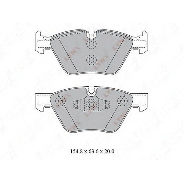 LYNXAUTO bd-1421 (34116777772) колодки тормозные передние BMW (БМВ) 1(e81 / e87) 07-13 / 3(e90) 05-11