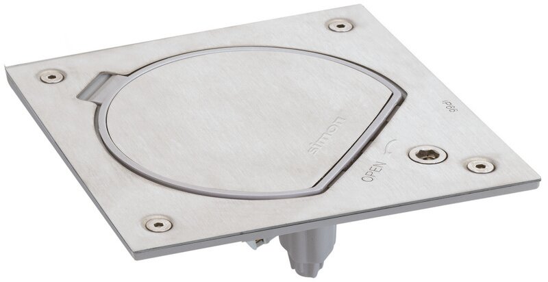 Simon Connect Сталь Влагостойкая основа IP66 с замком на 1 модуль K45