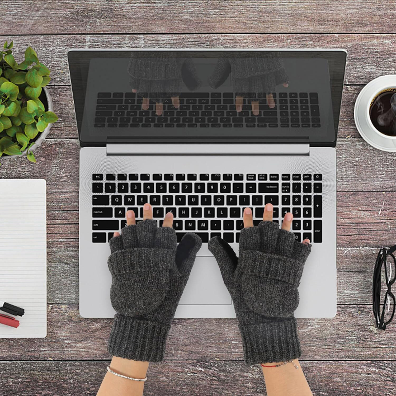 Митенки Skully Clothing Company для мужчин, размер OneSize, черный — фото 1