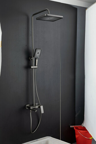 Изображение товара Душевая стойка Frap F2487-9 оружейная сталь, латунный корпус