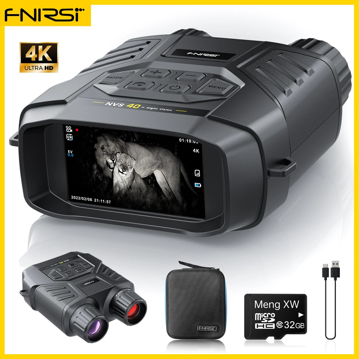 FNIRSI NVS-20 NVS-40 6X Электронный зум камера, NVS-40