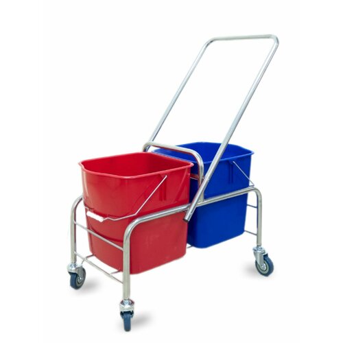 Тележка уборочная с ведрами 225л хром 10690₽