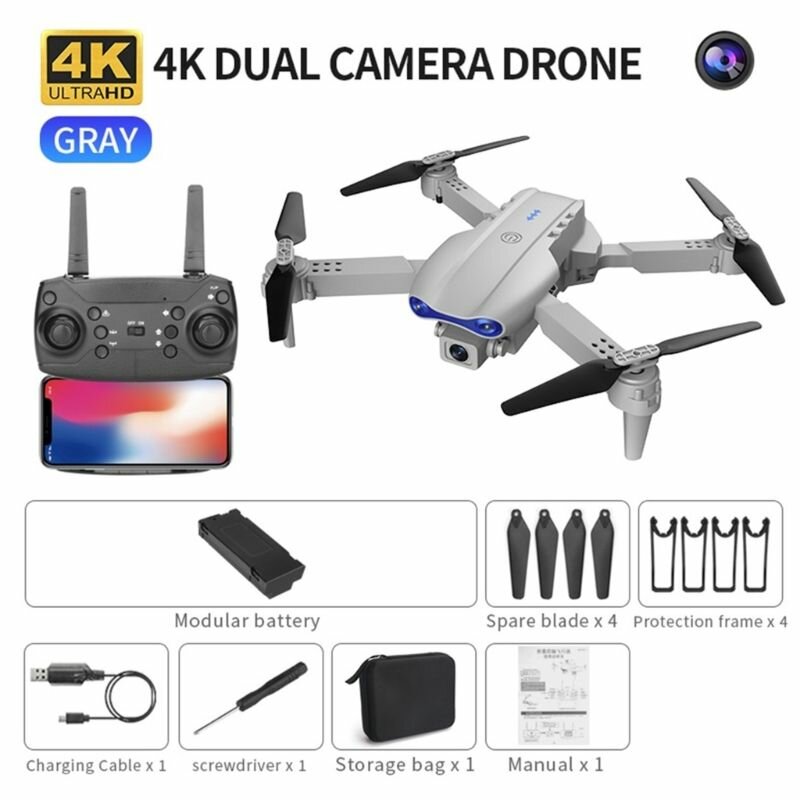 E99 K3 Drone 4K Двойная/Одна камера 6-осевой 3-сторонний обход препятствий RC Quadcopter