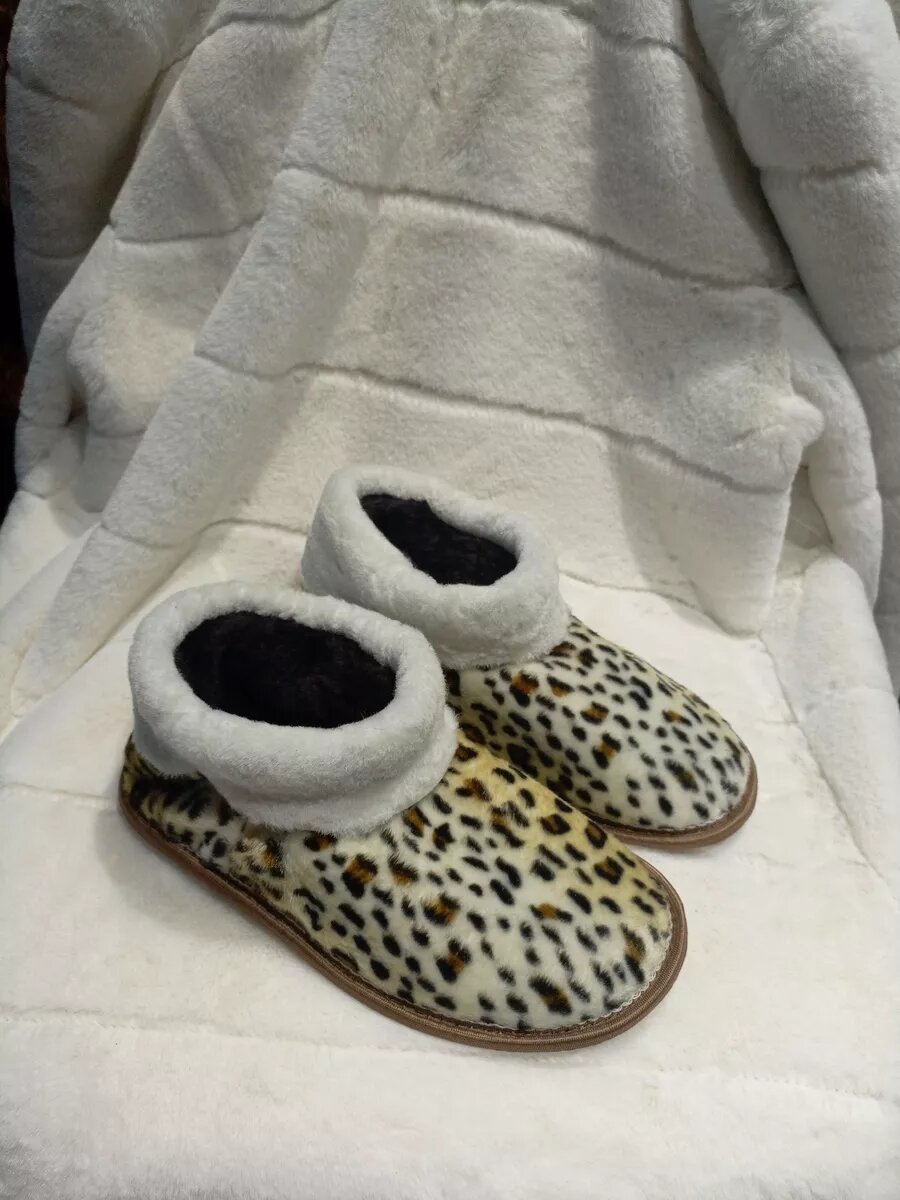 Чуни Original Fur company Релакс, размер 41, черный, горчичный, белый — фото 1
