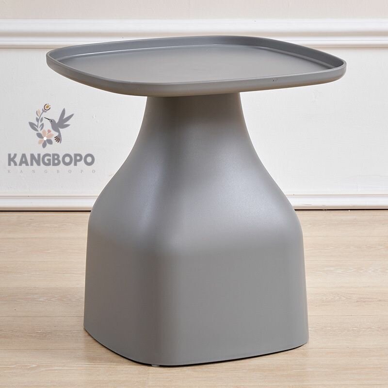 Стильный квадратный журнальный столик для спальни гостиной балкона цвет серый