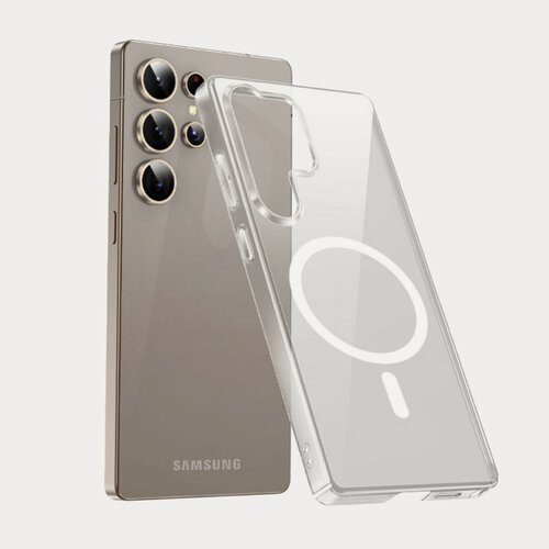 Изображение товара Чехол на Самсунг S25 Ultra MagSafe KEEPHONE HYBRID прозрачный чехол с защитой от падений — Магнитный