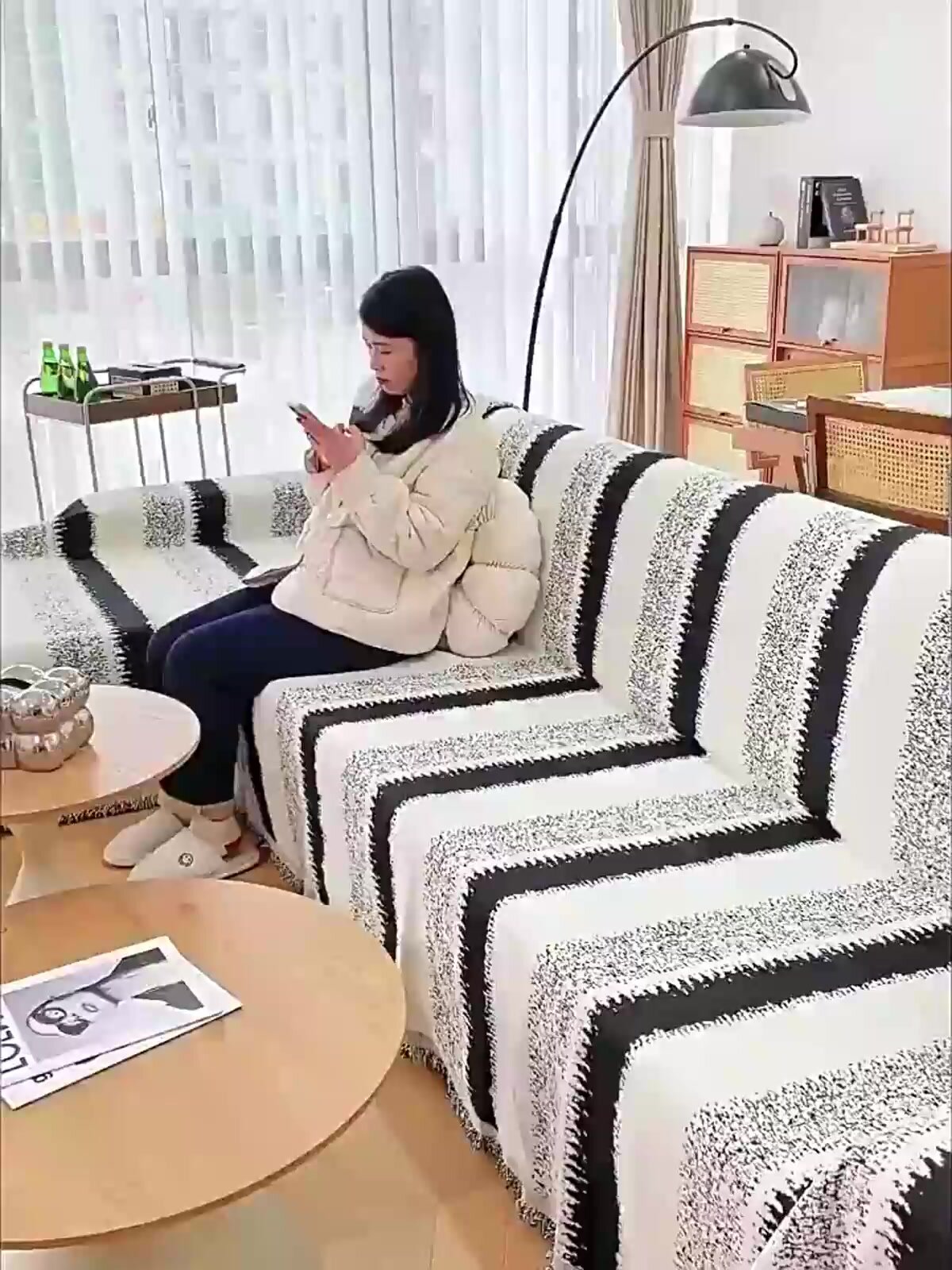 Покрывало для дивана из материала синель, чехол для дивана — фото 1