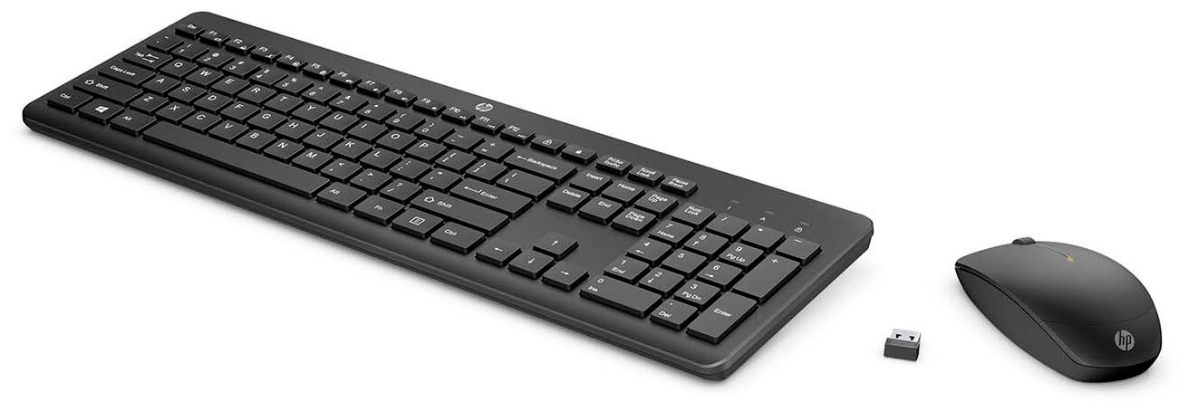Комплект беспроводной клавиатура+мышь HP 230, Wireless,Черный 18H24AA - фото №2