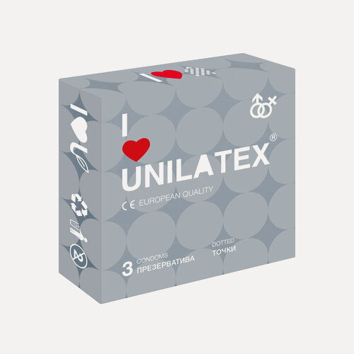 Изображение товара Презервативы Unilatex, латексные, точечные, силиконовая смазка