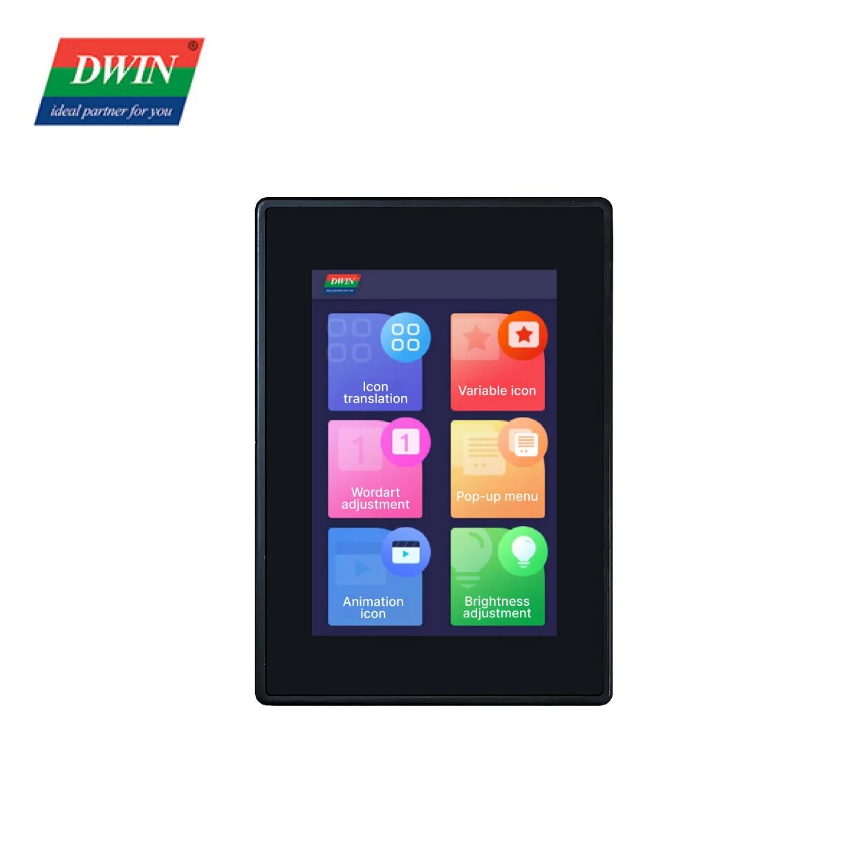 DWIN ЖК-дисплей TFT 3,5-дюймовый 320*480 HMI IPS HMI Панель с сенсорным экраном промышленного класса, Resistive screen