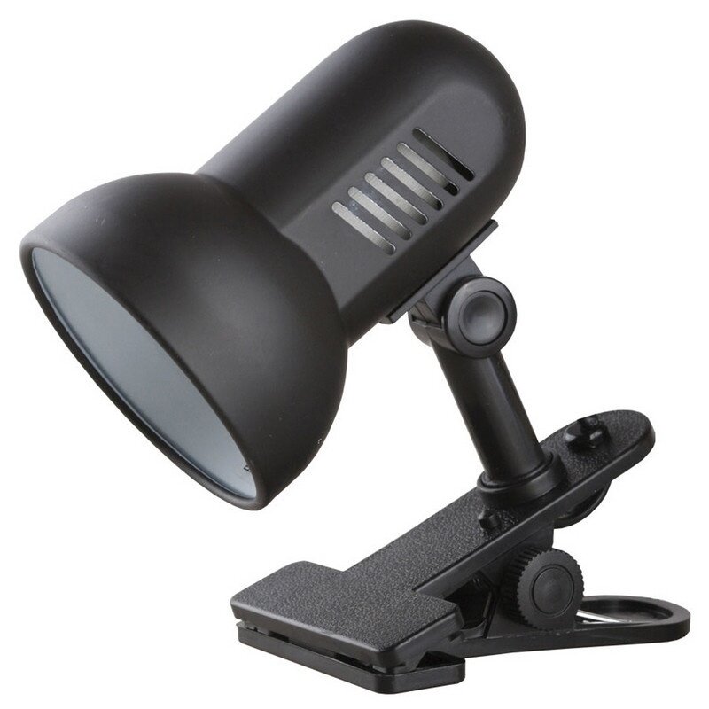 Светильник настольный Camelion на прищепке, черный, Е27, 60 W