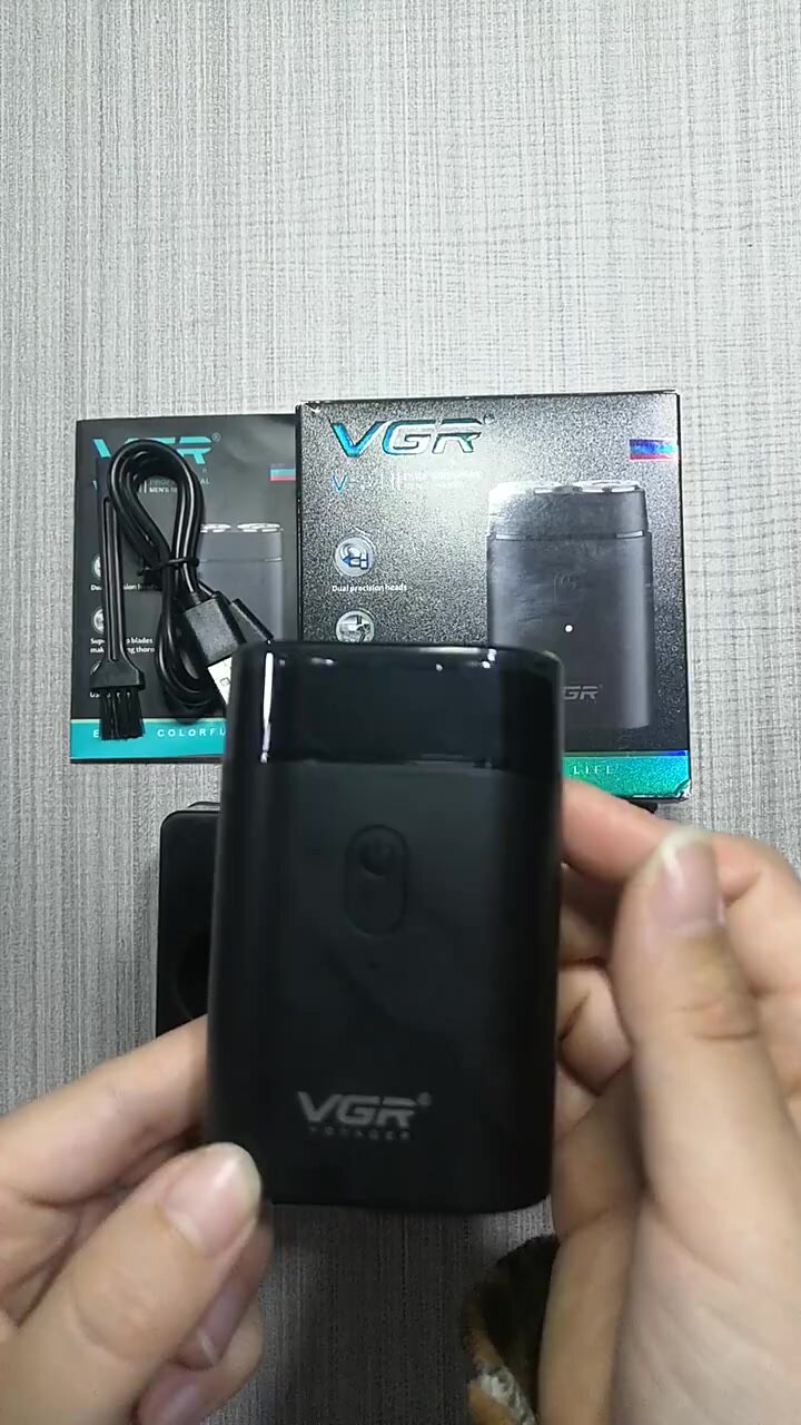 Электробритва VGR V-341 для бороды и усов, беспроводной шейвер, портативная — фото 1