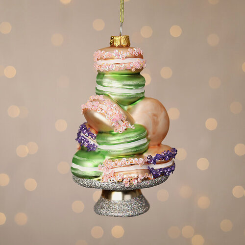 Изображение товара Елочная игрушка Macaroon Tower 14 см, подвеска, стекло, Winter Deco, 4070143