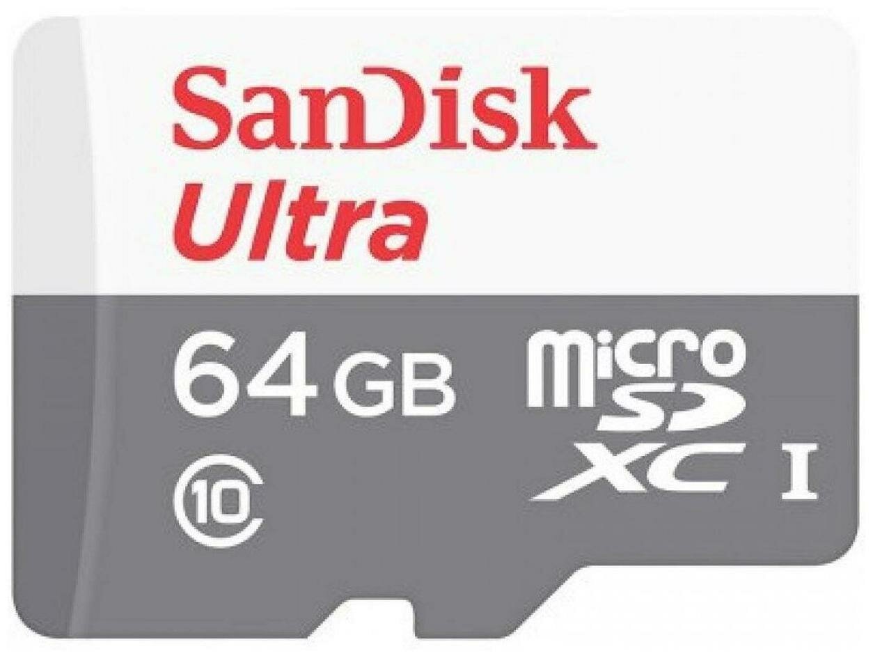 Карта памяти Sandisk Ultra micro SDXC 64Gb Class 10 UHS-I (100/10 MB/s) — фото 1