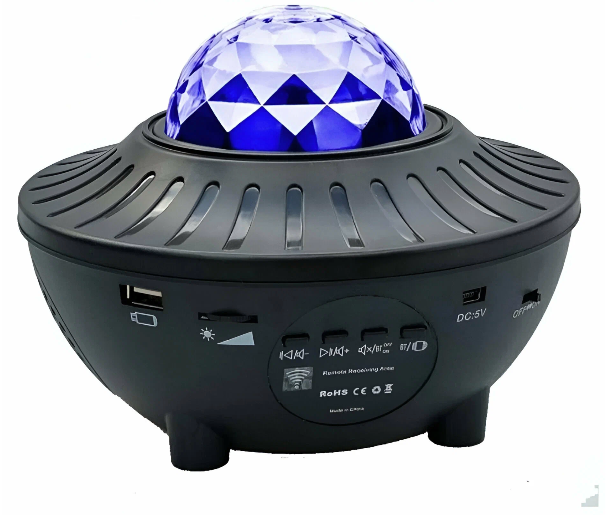 Ночник , Bluetooth, встроенный динамик, 10 режимов, RGB, пластик, настольный