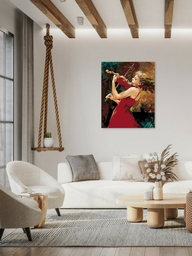 Картина по номерам "Девушка со скрипкой" — фото 1