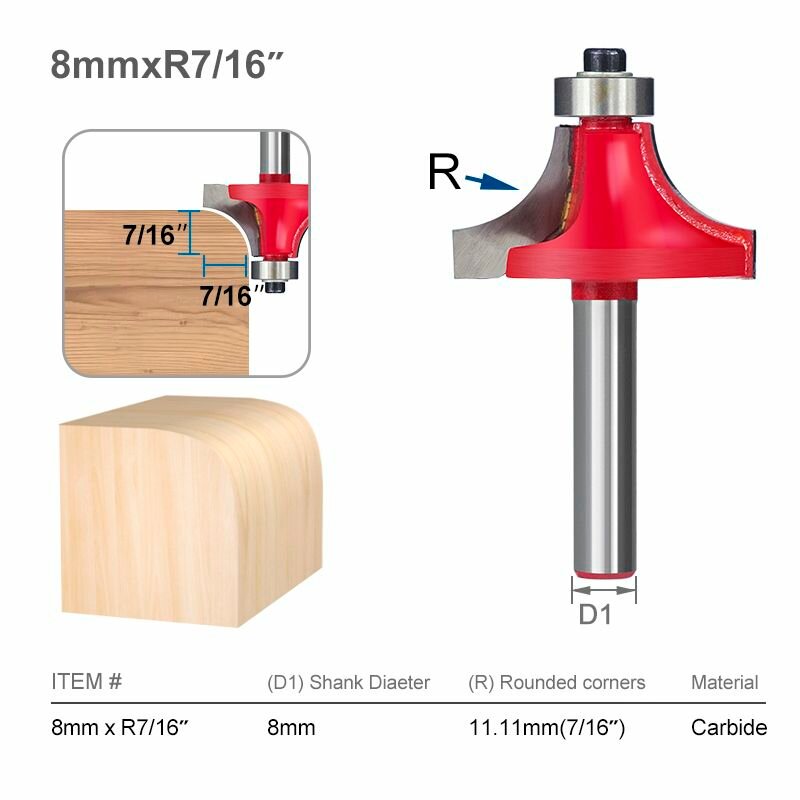 Фреза кромочная калевочная XCAN, 8x11,11мм