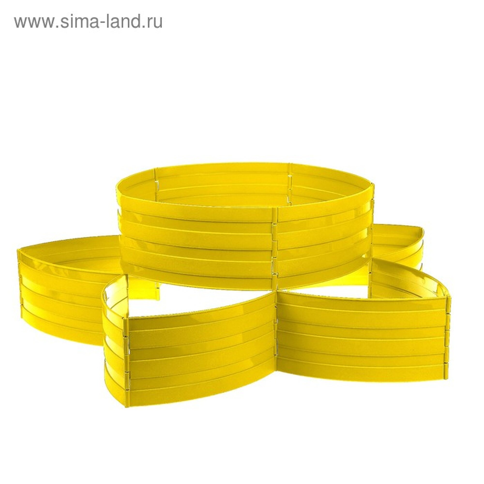 Клумба пластиковая 15 × 540 см 18 секций жёлтая «Конструктор»